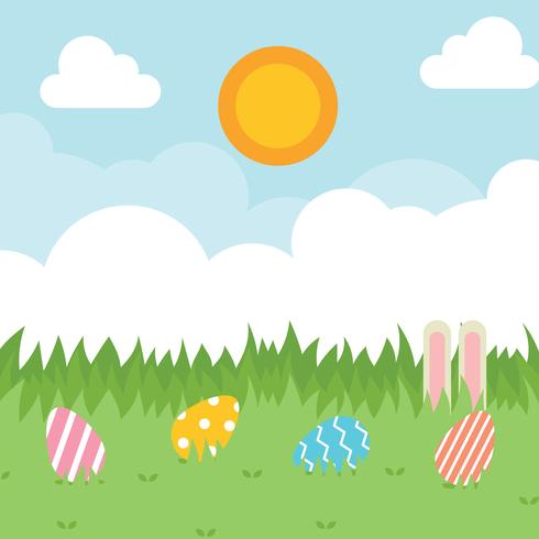 Fondo de primavera de Pascua vector