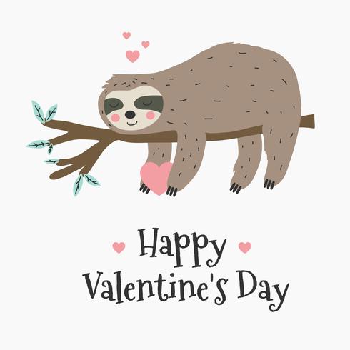 Sloth Love Vector