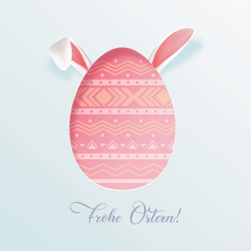 Frohe Ostern Saludos vector