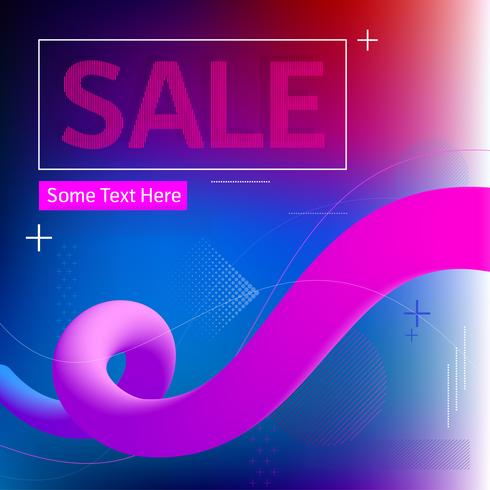 Sale Banner Liquefy Fluid Color background vector