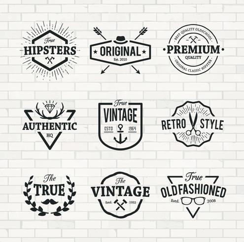 Hipster Emblems vector