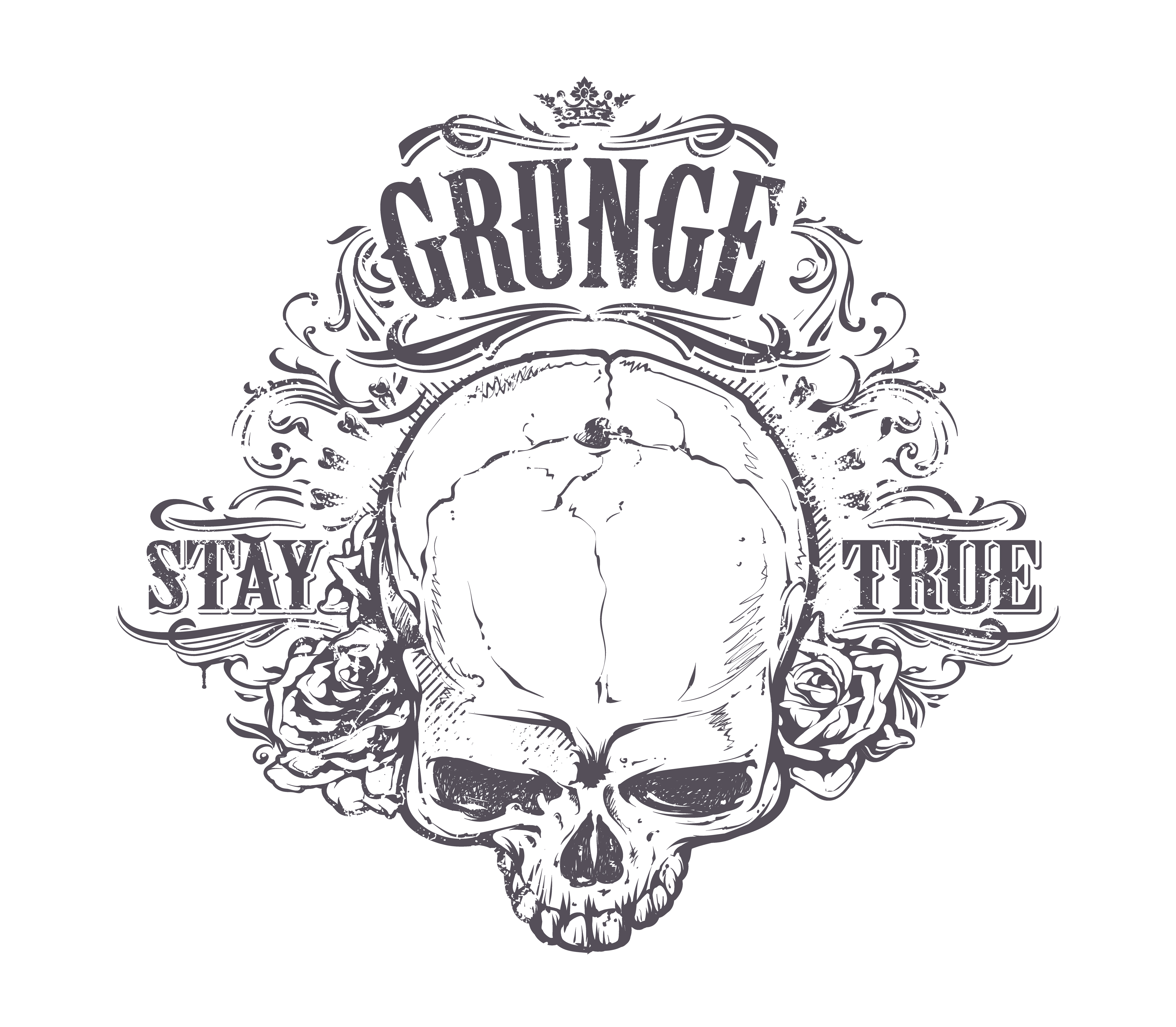 Grunge Skull Art 284141 Vector Art at Vecteezy