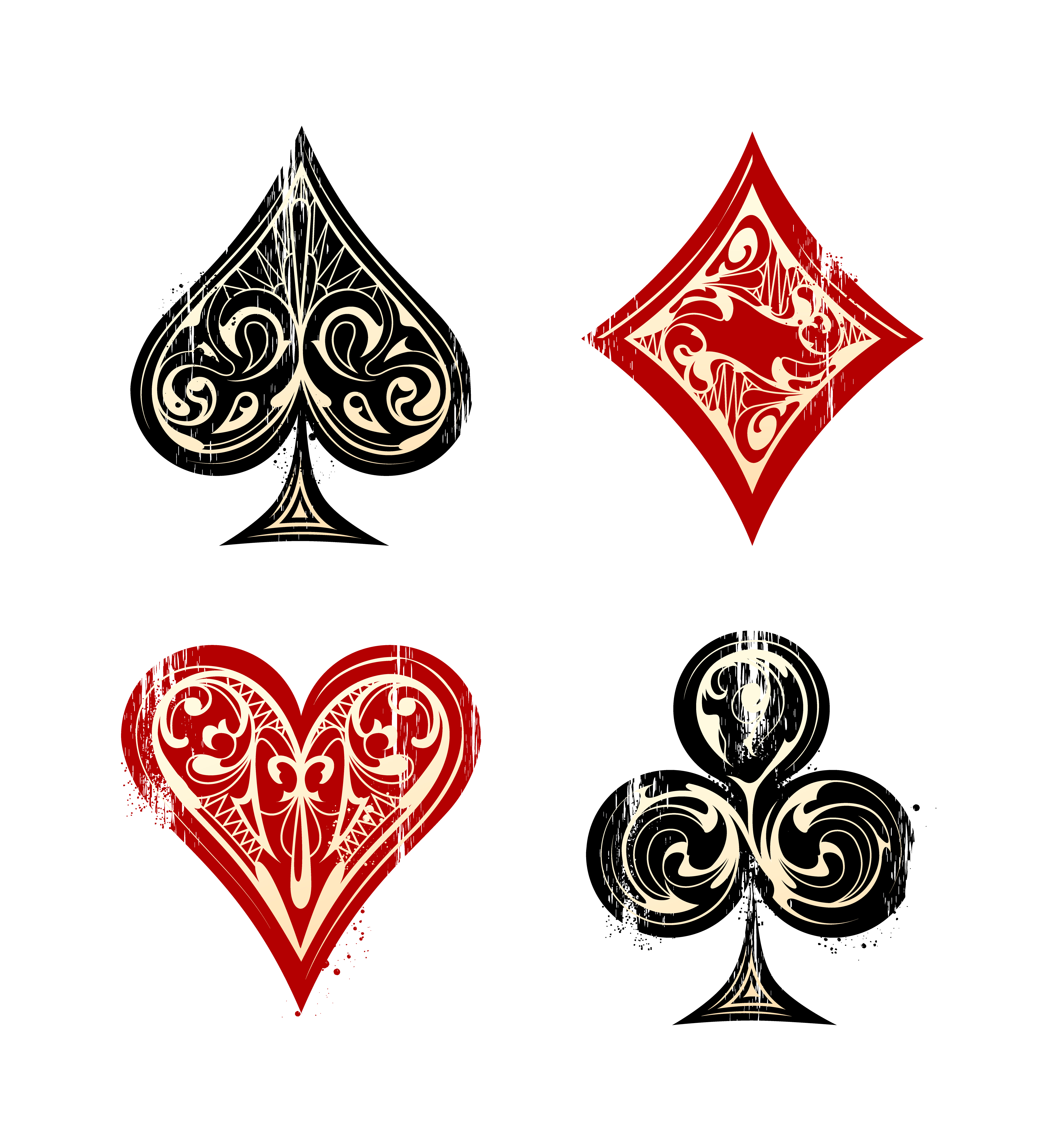 Vintage Playing Cards Sybmols - Download Free Vectors ...