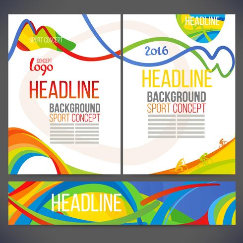 Vector template design strips