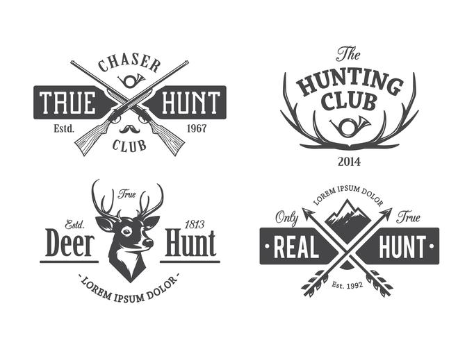 Vintage Hunting Emblems vector