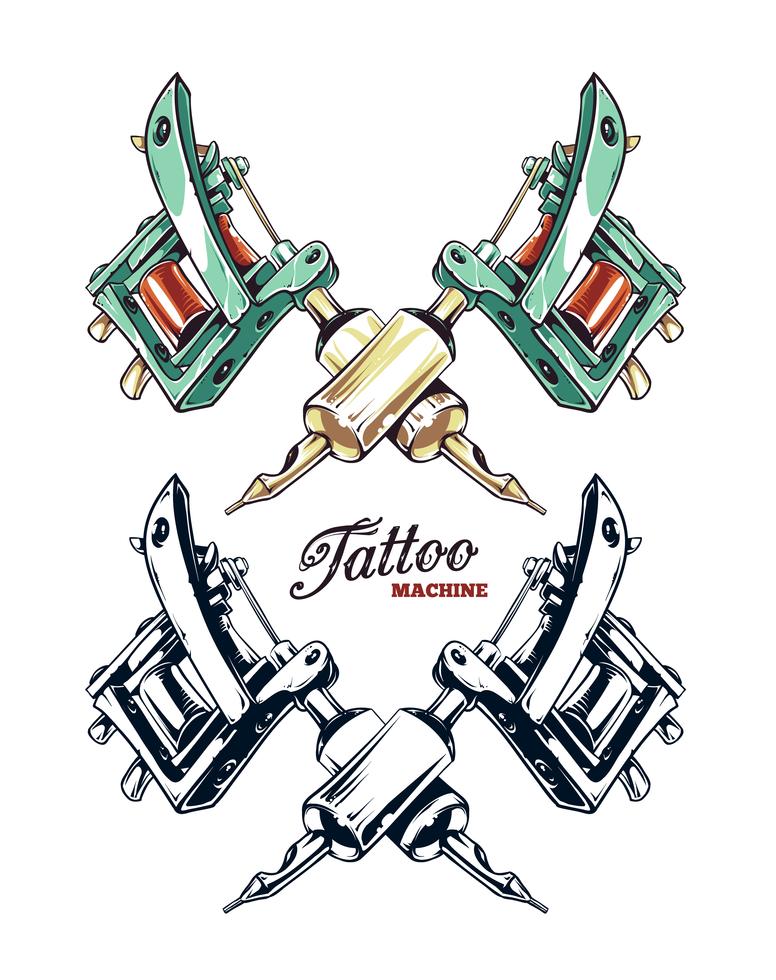 Tattoo Machine Vector 284213 Vector Art at Vecteezy