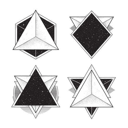 Geometric Hipster Frames vector