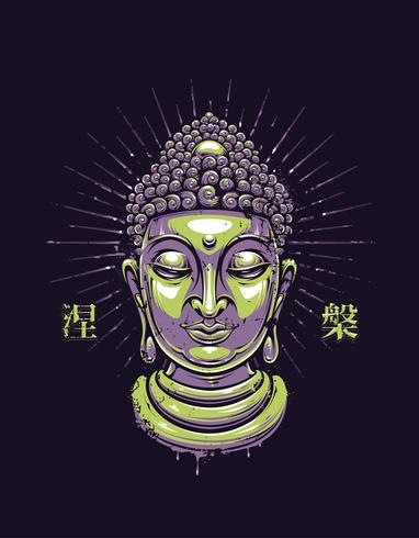 Vector buddha print