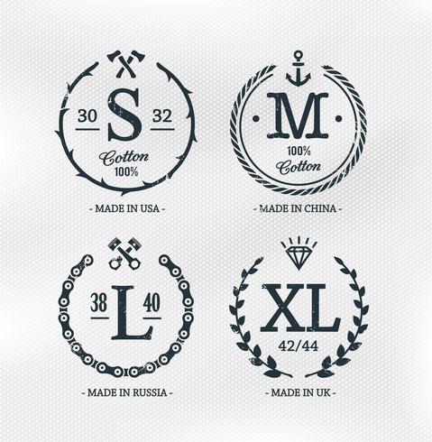 Size Emblems Templates vector