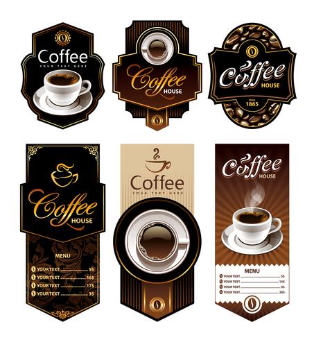 Banners de diseño café vector