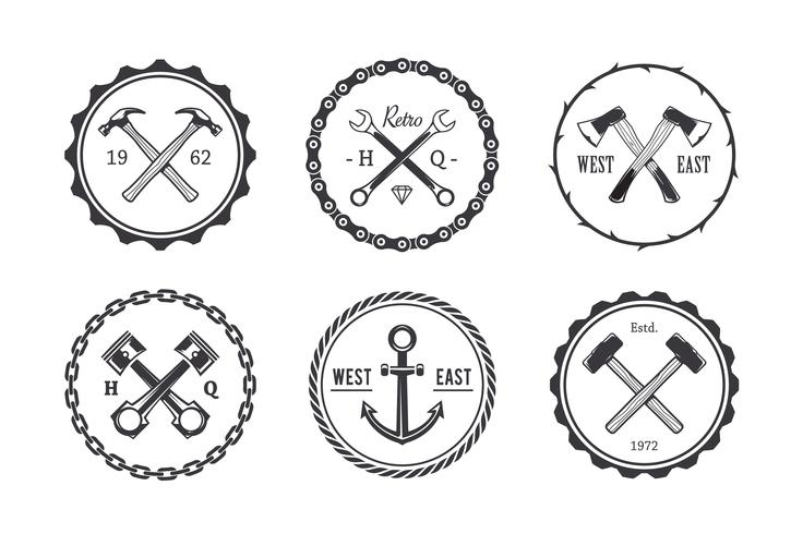 Circle Crafts Emblems vector