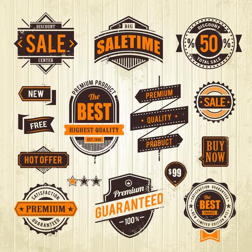 Grunge sale emblems vector