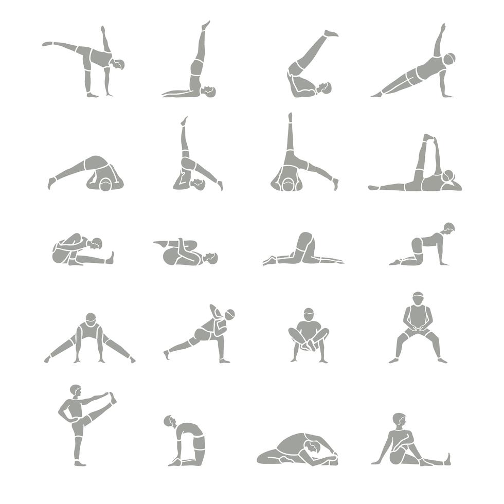 Yoga Positions Icons 284303 Vector Art at Vecteezy