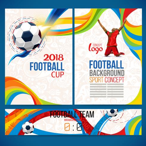 Background concept of player with football ball. vector