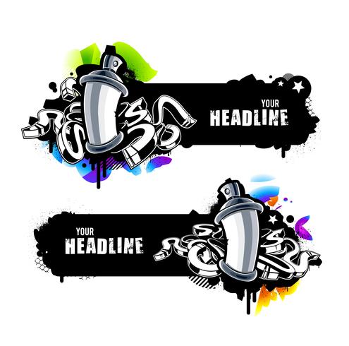 Graffiti banners vector