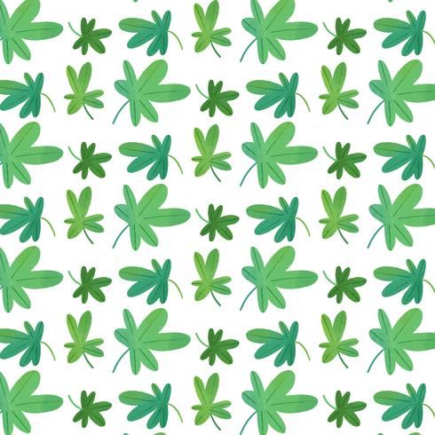 Cute Green Clover Pattern vector