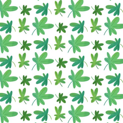 Cute Green Clover Pattern vector