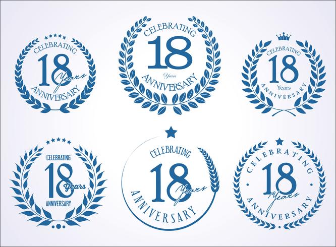 anniversary background vector