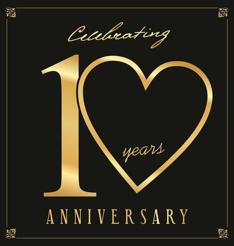 anniversary background vector