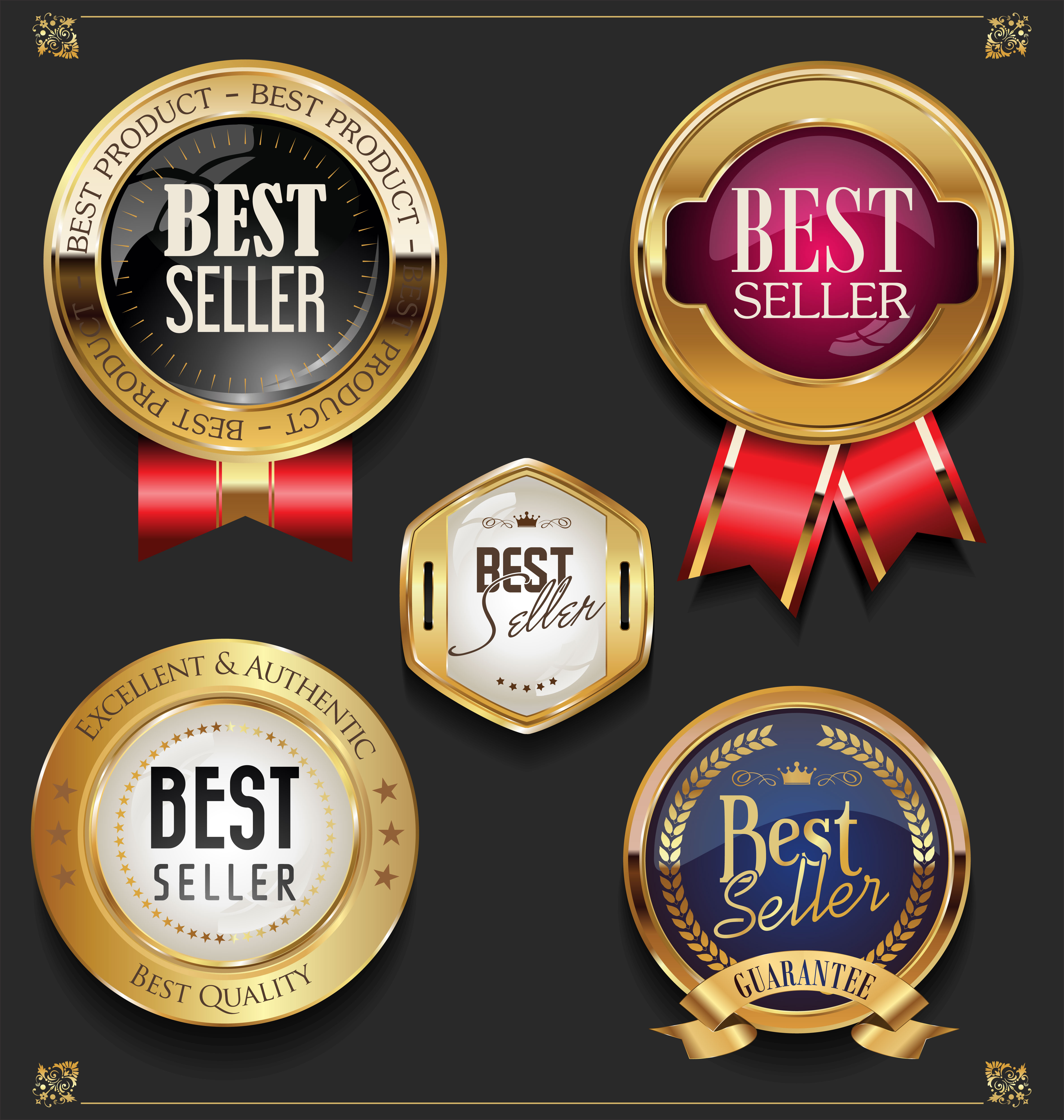 Download Golden sale labels retro vintage design collection ...