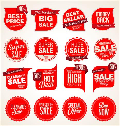 Modern badges stickers and labels collection vector