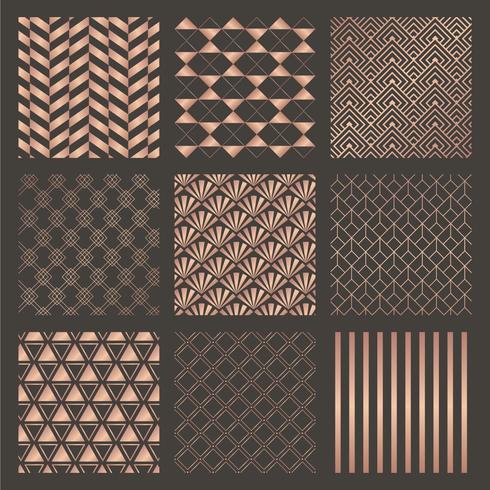 Rose gold background collection vector