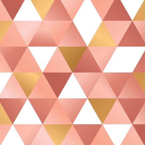 Triangle Pattern Rose Gold Background Vector