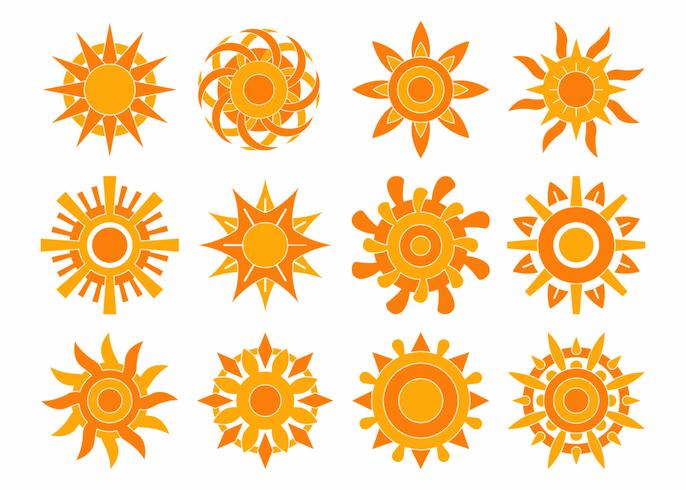 Vector de colección de sol