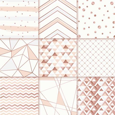 Rose gold background collection vector