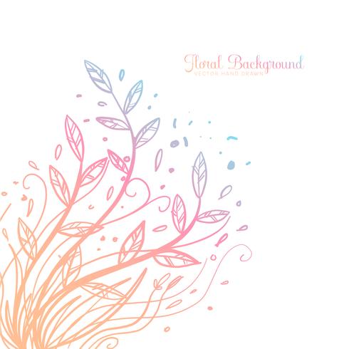 Dibujado a mano de fondo floral decorativo vector