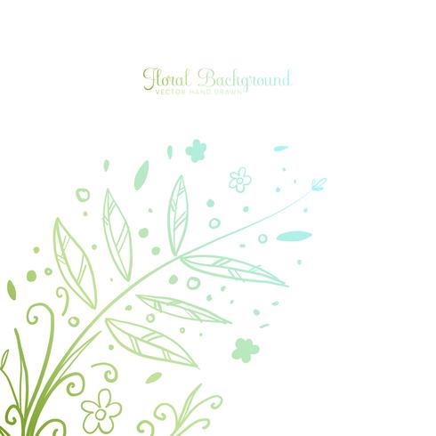 Dibujado a mano de fondo floral decorativo vector