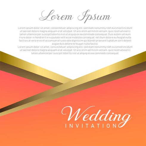 Tarjeta de invitación de boda vector