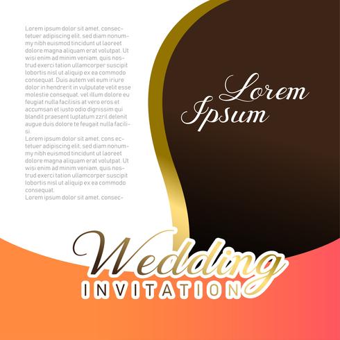 Wedding Invitation Card With Text Place vector