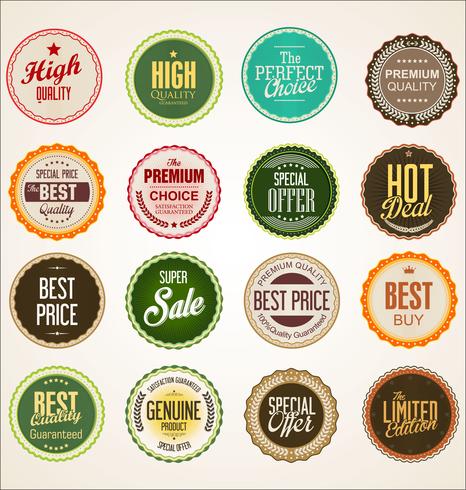 Modern sale banners and labels collection vector