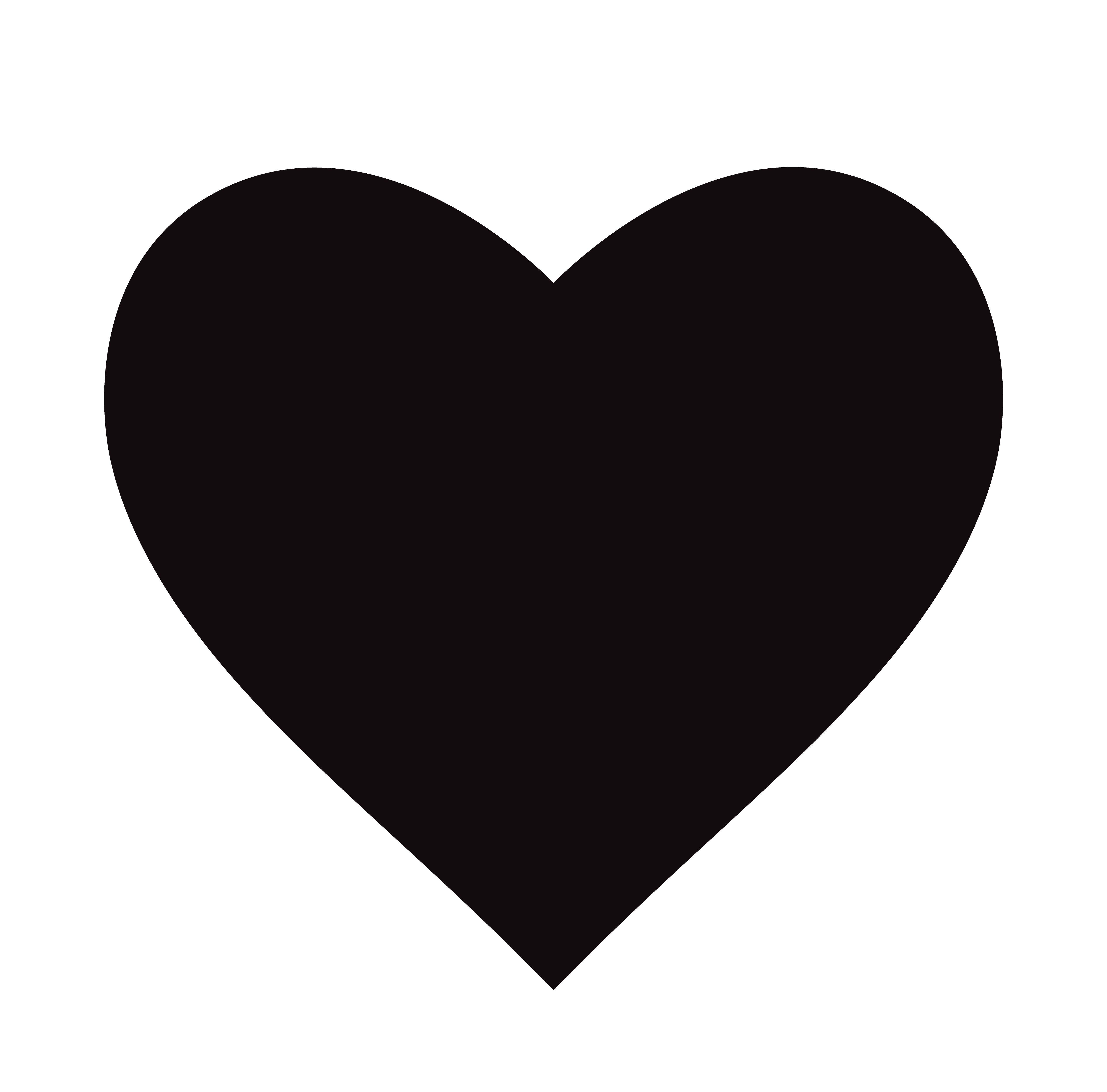 Download Flat Black Heart Icon Isolated on White Background. Vector ...