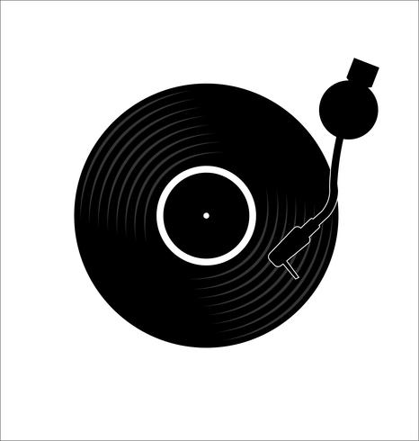 vinyl record disc flat simple concept vector illustration