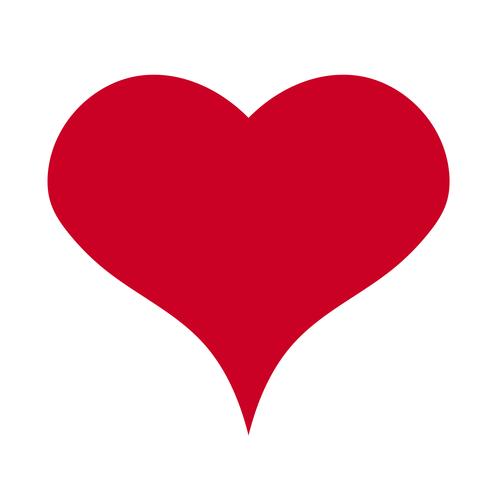 heart symbol red background icon vector valentine isolated flat illustration vecteezy