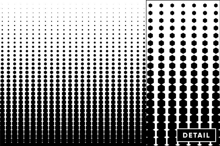 Detailed vector halftone for backgrounds and designs