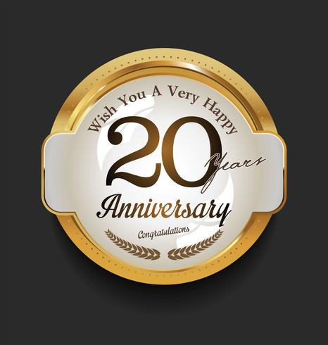 anniversary background vector