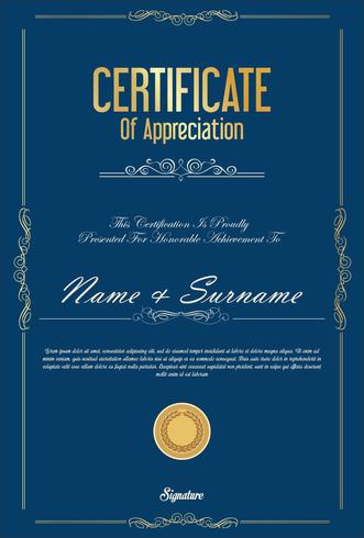 Certificate vector