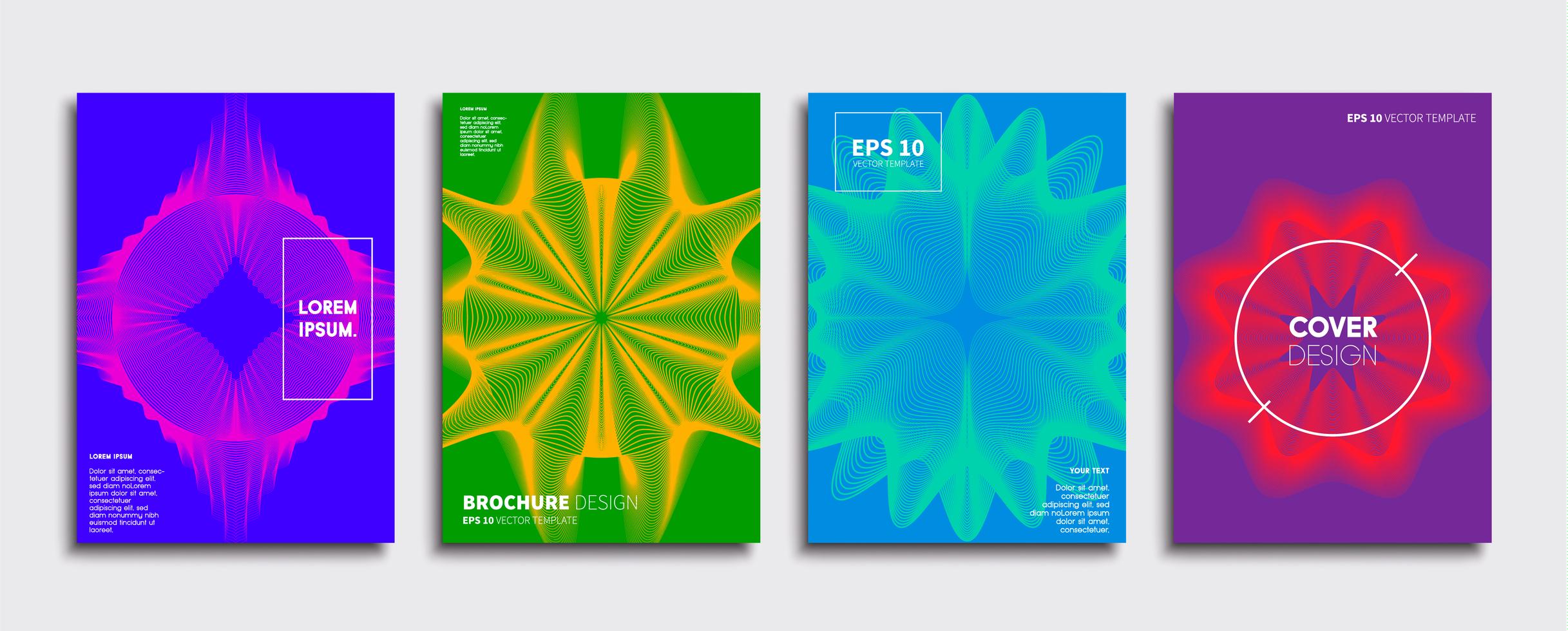 Minimal Vector cover designs. Future Poster template. 285881 Vector Art ...