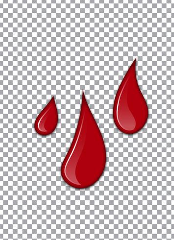 Blood or Strawberry syrup or Ketchup on transparent background. Vector illustration