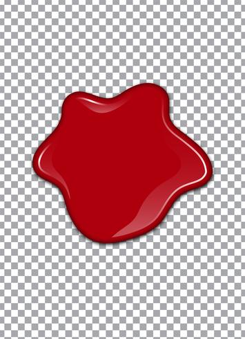 Blood or Strawberry syrup or Ketchup on transparent background. Vector illustration