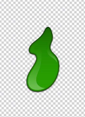 Green liquid, splashes and smudges. Slime vector illustration.