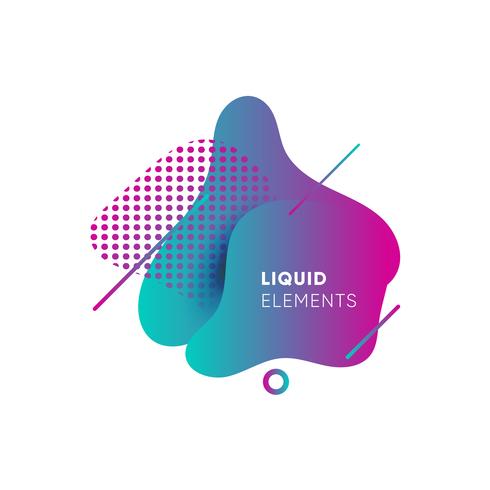 Gradient abstract banners with flowing liquid shapes vector