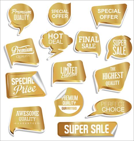 Modern badges stickers and labels collection vector