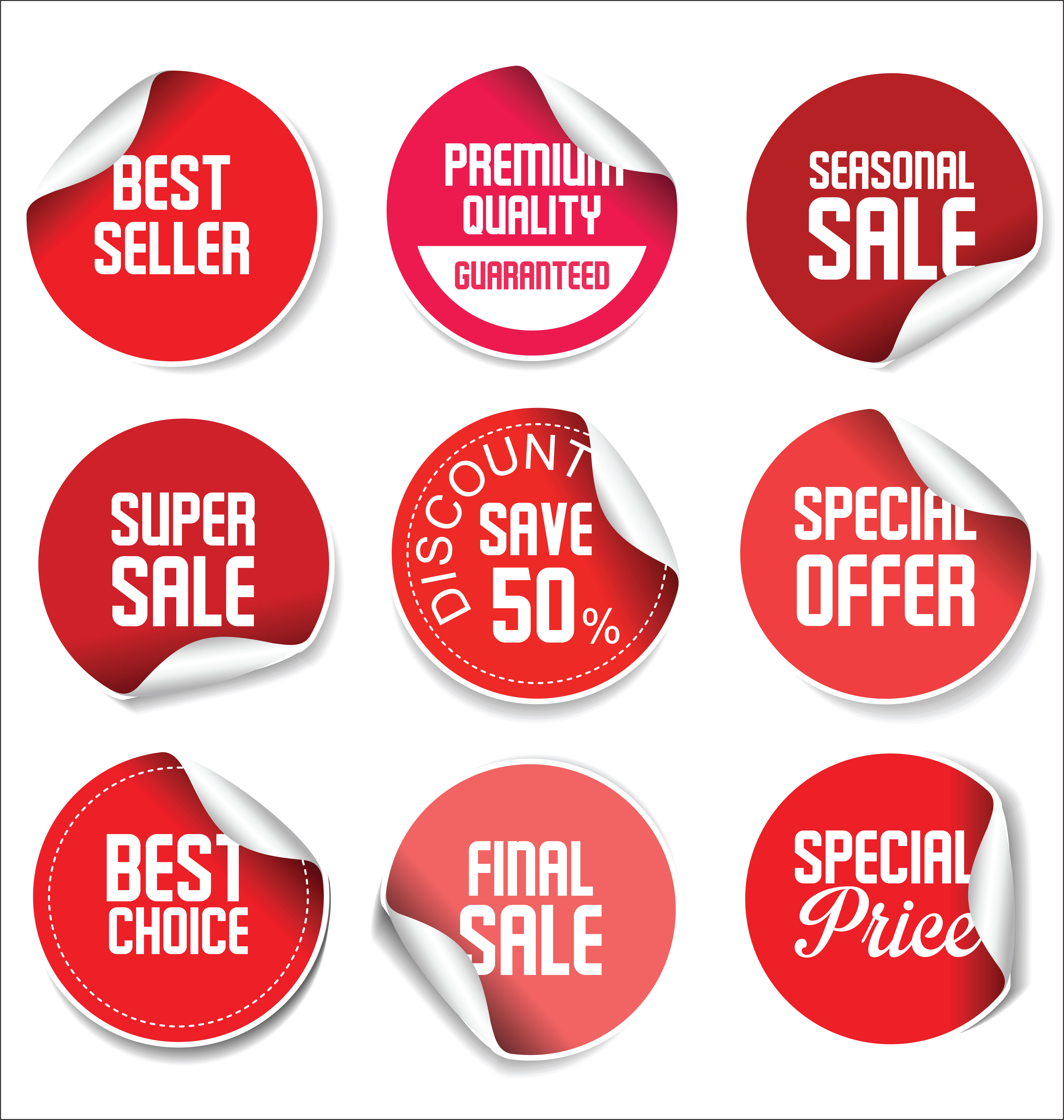 Modern sale stickers and tags colorful collection 286258 Vector Art at