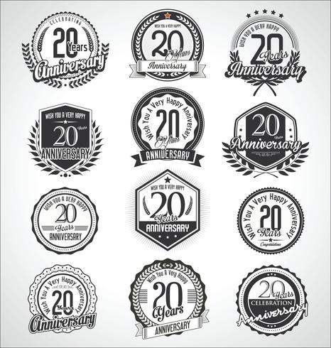 anniversary background vector