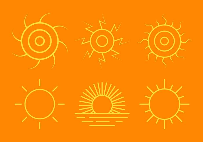 Sun Clipart Set Vector 