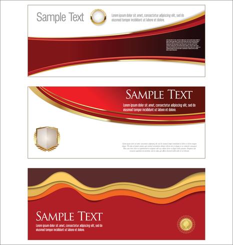 Collection of horizontal banners templates vector illustration